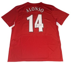 Xabi Alonso Signed 2005 Liverpool Home Shirt With PHOTO PROOF for sale on Ebay