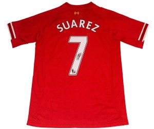 Luis Suarez Signed 2013/14 Liverpool Home Shirt With PHOTO PROOF for sale on Ebay