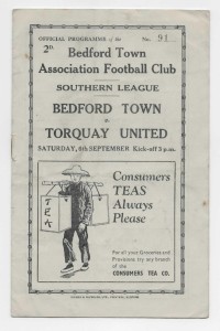 1947/48 Southern League - BEDFORD TOWN v. TORQUAY UNITED Reserves for sale on Ebay