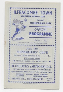 1951/52 Western League Division 2 - ILFRACOMBE TOWN v. MINEHEAD for sale on Ebay