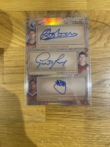 Merlin Triple Auto Aston Villa Card for sale on Ebay