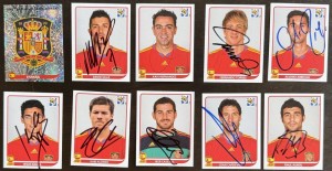 SPAIN signed 2010 Panini World Cup sticker Lot x9 ALONSO VILLA XAVI NAVAS TORRES for sale on Ebay