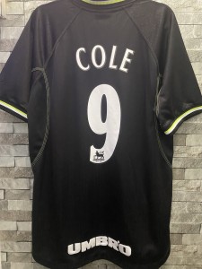 Manchester United 98/99 Third Shirt Size Adults XL #9 Cole Excellent Condition for sale on Ebay