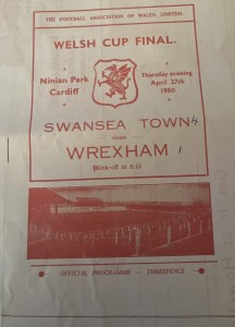 1949/50 Welsh Cup Final at Cardiff City - Swansea Town v Wrexham for sale on Ebay