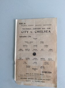 LEICESTER CITY V CHELSEA 10.01.1946 FA CUP GAME ONE PAGER for sale on Ebay