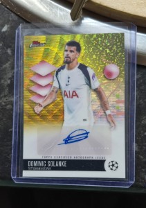 Topps Finest Autographs Insert Dominic Solanke Tottenham Hotspur UCL Auto for sale on Ebay