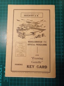 Vintage 1958 Middlesbrough v Brighton & HoveAlbion Football Programme 23/08/1958 for sale on Ebay
