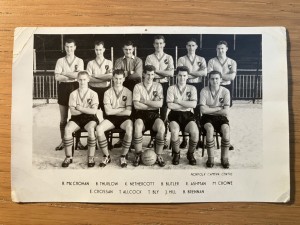 Signed NORWICH CITY FOOTBALL CLUB Team Photo Postcard (Late 1950s) for sale on Ebay