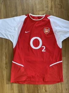 The Arsenal Red original Home Nike invincible football shirt 2002-2004 for sale on Ebay