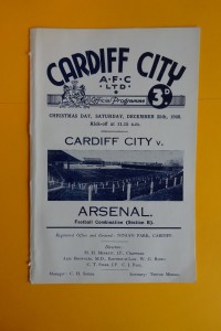 1948/49 CARDIFF CITY RESERVES v ARSENAL RESERVES   Football Combination for sale on Ebay
