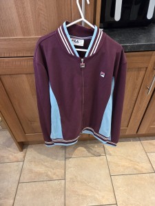 FILA BASEBALL TRACKTOP CLARET AND BLUE SIZE XL BNNW WITH TAGS ASTON VILLA  for sale on Ebay
