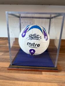 Kevin Keegan hand signed ball with Display for sale on Ebay