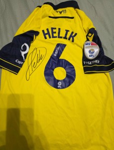 Signed Michal Helik Match Worn Oxford United Shirt 2025-2026 Season for sale on Ebay