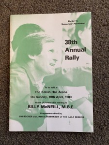 Celtic FC 36th Annual Rally 1983. Billy McNeil for sale on Ebay