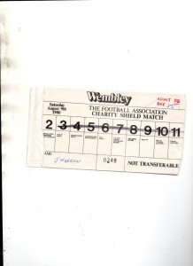1980 Charity Shield Stewards Ticket for sale on Ebay