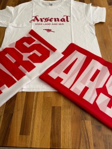 Arsenal Champions League Final Budapest 2026. XL T-shirt & 2 Flags for sale on Ebay