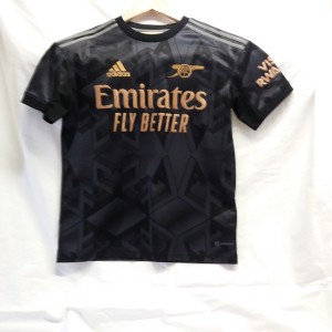 Arsenal Adidas 22/23 Kids Black / Gold Away Shirt Jersey 13-14 Years (H20) for sale on Ebay