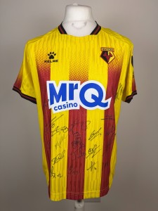 Signed WATFORD FC Shirt by 20 -PROOF/COA- Pollock Chakvetadze Bove Louza Ngakia for sale on Ebay