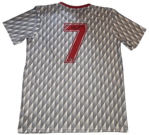 Peter Beardsley Signed Retro 1990 Liverpool Away Shirt With PHOTO PROOF for sale on Ebay
