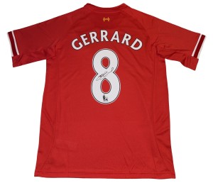 Steven Gerrard Signed 2013/14 Liverpool Home Shirt  for sale on Ebay