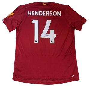 Jordan Henderson Signed 2019/20 Liverpool Home Shirt With PHOTO PROOF & COA for sale on Ebay