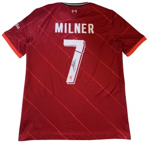 James Milner Signed 2021/22 Liverpool Home Shirt With PHOTO PROOF for sale on Ebay