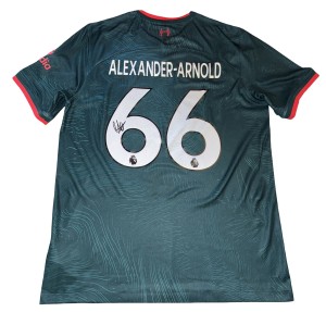 Trent Alexander Arnold Signed 22/23 Liverpool 3rd Shirt W/ PHOTO PROOF (damaged) for sale on Ebay