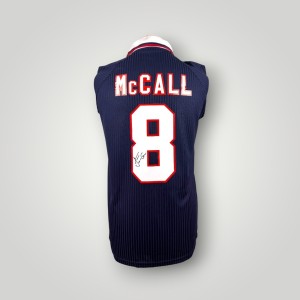 Signed STUART MCCALL Scotland Shirt -PROOF/COA- Rangers Bradford Everton for sale on Ebay
