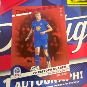 Panini 2025-26 Prestige EFL Christoph Klarer Birmingham City Xtra Time /299 #138 for sale on Ebay