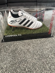 Steven Gerrard Signed And Boxed football Boot with certificate of authenticity  for sale on Ebay