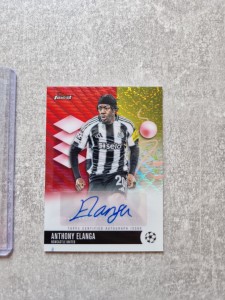 Anthony Elanga Gold Auto /5 2025-26 Topps Finest UCC Newcastle Sweden SSP for sale on Ebay