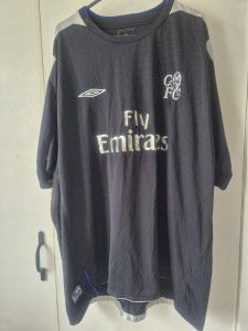 Vintage 2004–2005 Chelsea Away Shirt | Umbro Black & Silver Fly Emirates Kit 3XL for sale on Ebay