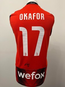 Signed NOAH OKAFOR AC Milan Shirt - EXACT PROOF/COA - Leeds United Switzerland for sale on Ebay