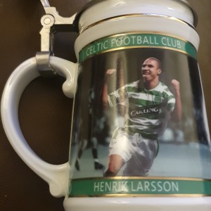 Celtic Henrik Larsson Porcelain Tankard “Larsson – The Legend” 1997-98 for sale on Ebay