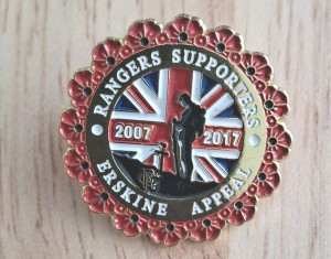  RARE FIND 2017 RSEA ERSKINE RANGERS SUPPORTERS APPEAL PIN  BADGE EXCELLENT  for sale on Ebay