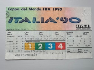 Original Italia 90 World Cup Semi Final West Germany v England Ticket FIFA 1990 for sale on Ebay