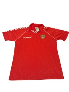 Vintage HUMMEL 1987-1990 Wales Home Football Shirt UK Medium  42