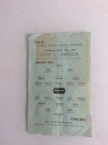 LEICESTER CITY RESERVES V CHELSEA RES 10.05.1947 RESERVE LEAGUE GAME ONE PAGER for sale on Ebay