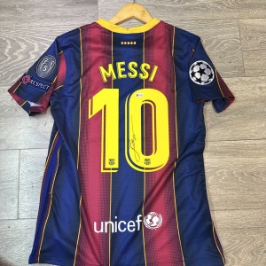 Lionel messi Hand Signed Barcelona Jersey Shirt Beckett Witnessed for sale on Ebay