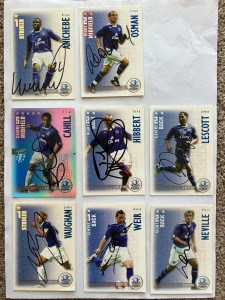 8 Hand signed Shoot Out 2006-07 cards of Everton footballers. for sale on Ebay