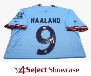 SIGNED AUTOGRAPHED ERLING HAALAND MANCHESTER CITY JERSEY BECKETT WITNESSED for sale on Ebay