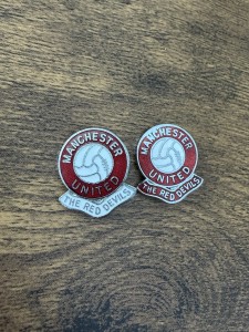 Vintage Manchester United Gomm Ball Badges for sale on Ebay