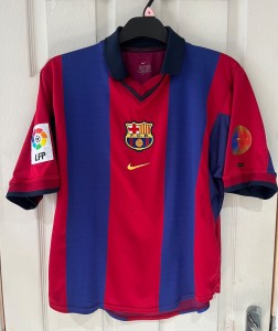 Original Barcelona Home 2001 Shirt, Men’s  Small for sale on Ebay