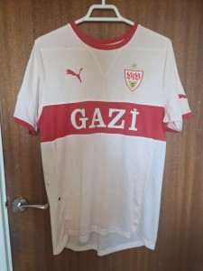 VFB Stuttgart 2011-12 home shirt with kvist 4 on the back of it for sale on Ebay