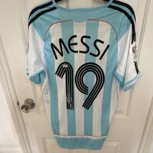 Messi Signed Beckett Witnessed Argentina World Cup Shirt for sale on Ebay