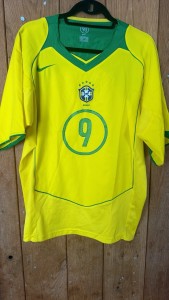 Brazil 2004/06 Home Shirt, Ronaldo 9 Size Large for sale on Ebay