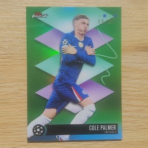 Topps Finest UCC Cole Palmer Chelsea FC Green Parallel /25 #456 for sale on Ebay