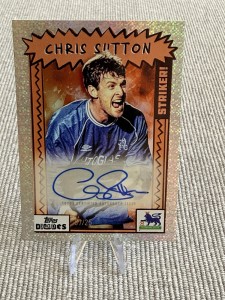 Chris Sutton Auto /25 Striker! Topps Decades 2025 Chelsea FC for sale on Ebay