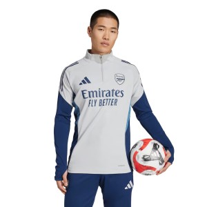 2025-2026 Arsenal Adidas Training Long Sleeve Quarter Zip Top Men's Size M Grey for sale on Ebay
