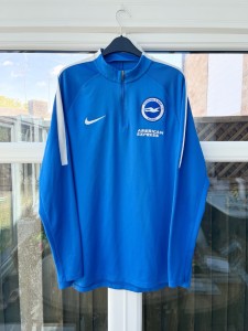 Brighton & Hove Albion Nike Dri-Fit Long Sleeved 1/4 Zip Jacket Size XL for sale on Ebay